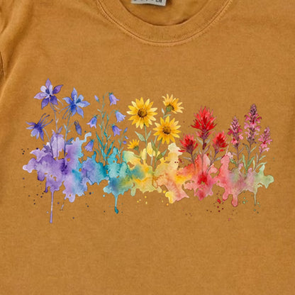 Watercolor Rocky Mountain Wildflowers Premium Long Sleeve
