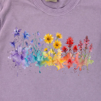 Watercolor Rocky Mountain Wildflowers Premium Long Sleeve