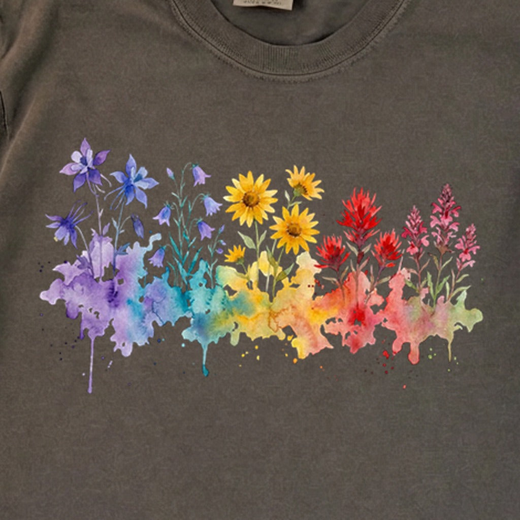 Watercolor Rocky Mountain Wildflowers Premium Long Sleeve