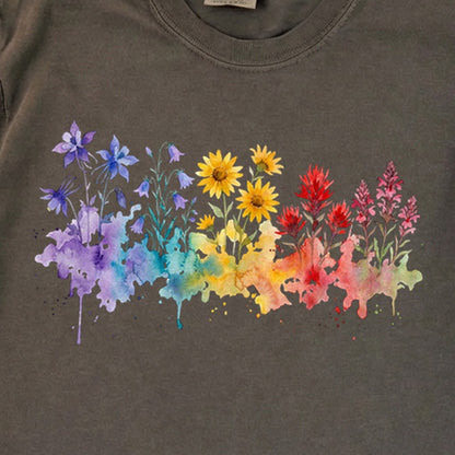Watercolor Rocky Mountain Wildflowers Premium Long Sleeve