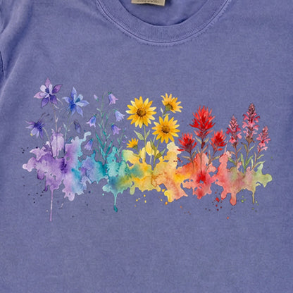 Watercolor Rocky Mountain Wildflowers Premium Long Sleeve