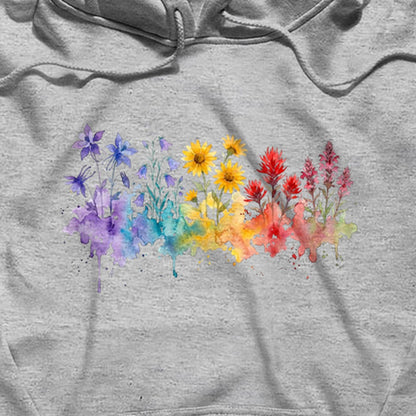 Watercolor Rocky Mountain Wildflowers Hoodie