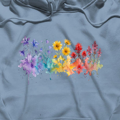 Watercolor Rocky Mountain Wildflowers Hoodie