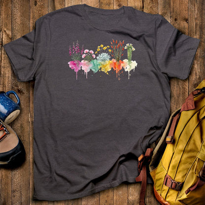 Watercolor Saguaro Wildflowers T-Shirt