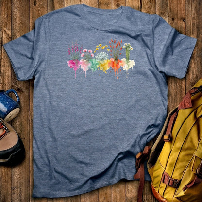 Watercolor Saguaro Wildflowers T-Shirt