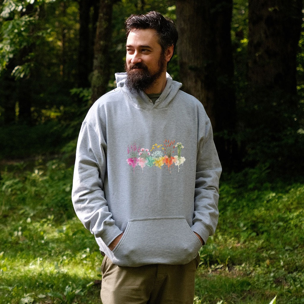 Watercolor Saguaro Wildflowers Hoodie