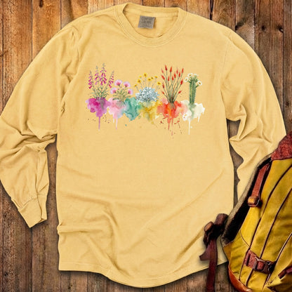 Watercolor Saguaro Wildflowers Premium Long Sleeve