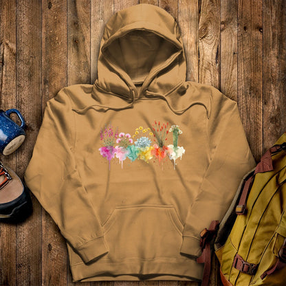 Watercolor Saguaro Wildflowers Hoodie