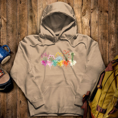 Watercolor Saguaro Wildflowers Hoodie