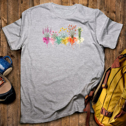 Watercolor Saguaro Wildflowers T-Shirt