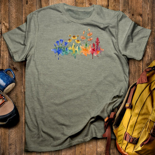 Watercolor Sequoia Wildflowers T-Shirt