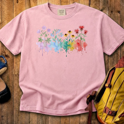 Watercolor Shenandoah Wildflowers Cotton T-Shirt