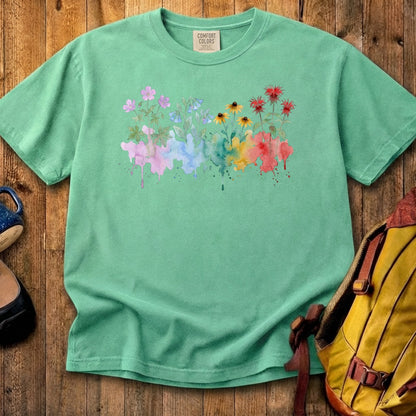 Watercolor Shenandoah Wildflowers Cotton T-Shirt