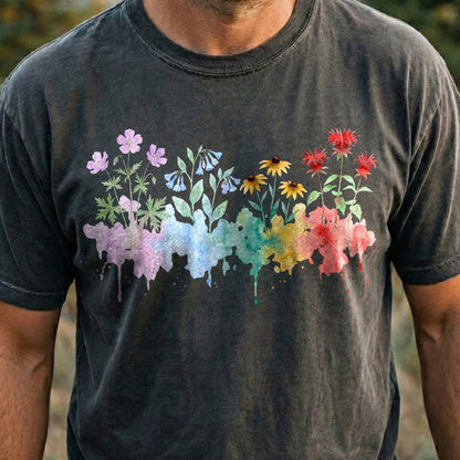 Watercolor Shenandoah Wildflowers Cotton T-Shirt