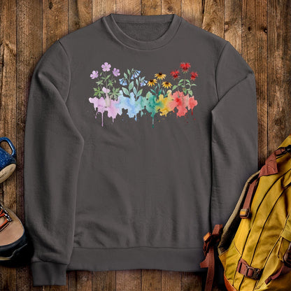 Watercolor Shenandoah Wildflowers Crewneck Sweatshirt