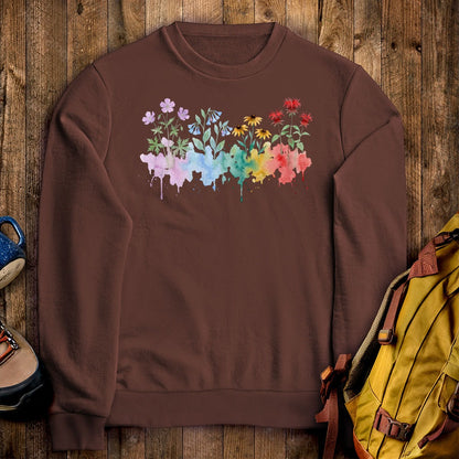 Watercolor Shenandoah Wildflowers Crewneck Sweatshirt