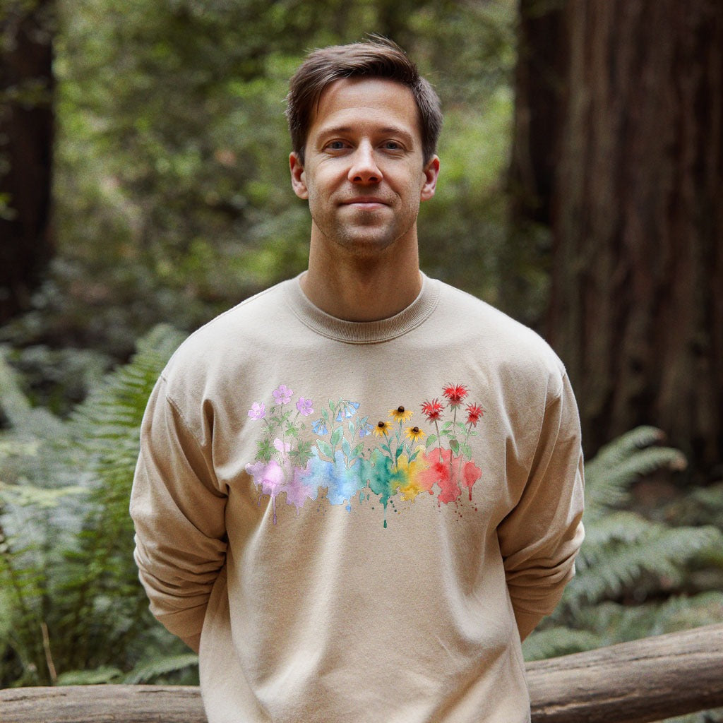 Watercolor Shenandoah Wildflowers Crewneck Sweatshirt
