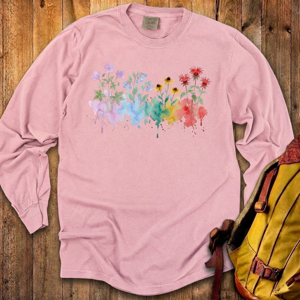 Watercolor Shenandoah Wildflowers Premium Long Sleeve