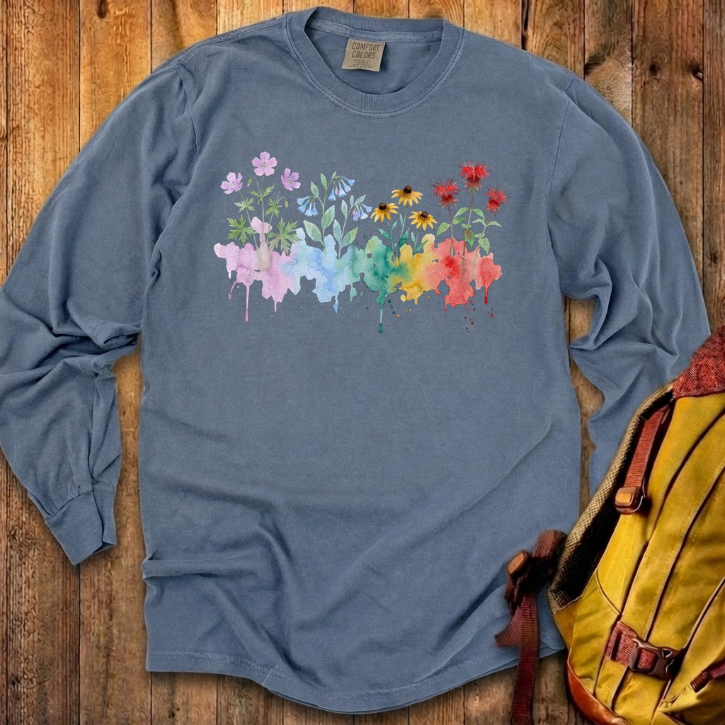 Watercolor Shenandoah Wildflowers Premium Long Sleeve