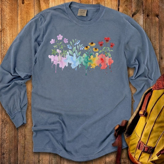 Watercolor Shenandoah Wildflowers Premium Long Sleeve