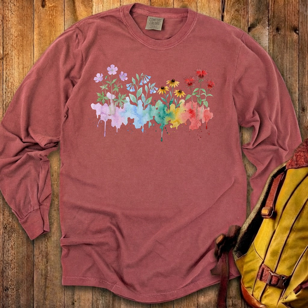 Watercolor Shenandoah Wildflowers Premium Long Sleeve
