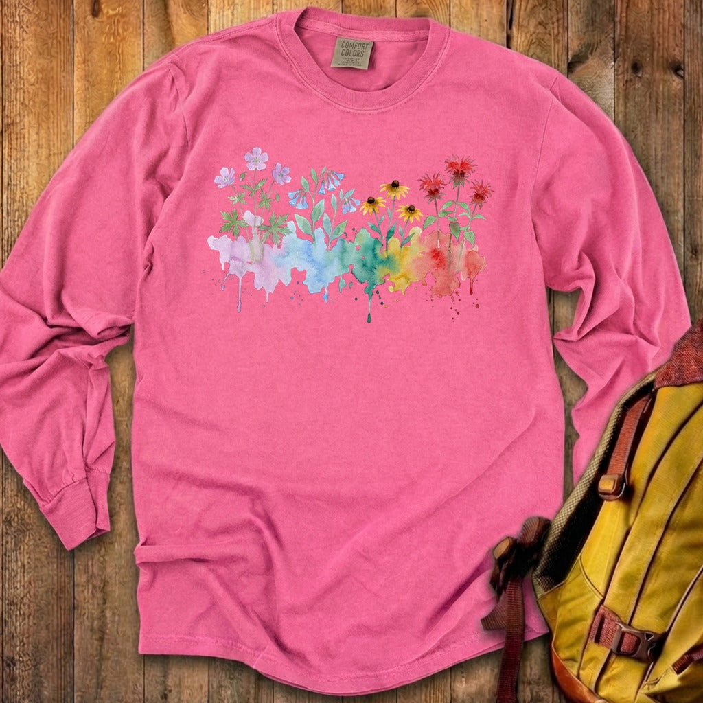 Watercolor Shenandoah Wildflowers Premium Long Sleeve