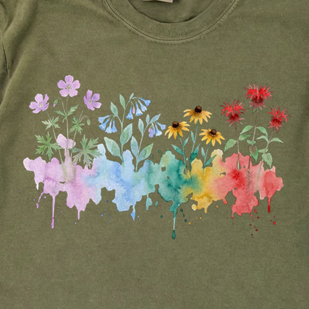 Watercolor Shenandoah Wildflowers Premium Long Sleeve