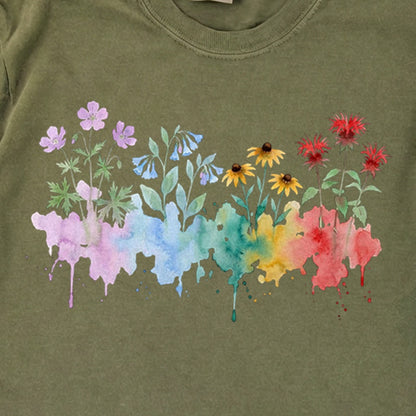 Watercolor Shenandoah Wildflowers Premium Long Sleeve