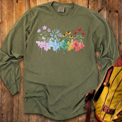 Watercolor Shenandoah Wildflowers Premium Long Sleeve