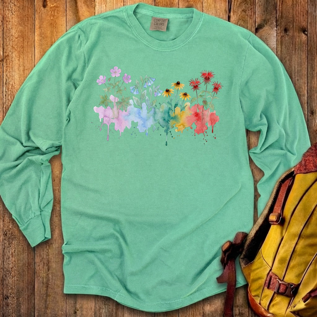 Watercolor Shenandoah Wildflowers Premium Long Sleeve