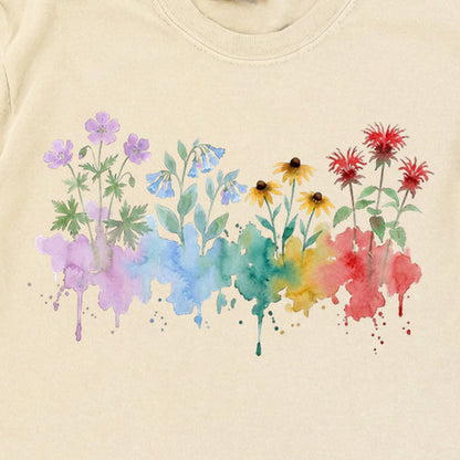 Watercolor Shenandoah Wildflowers Premium Long Sleeve