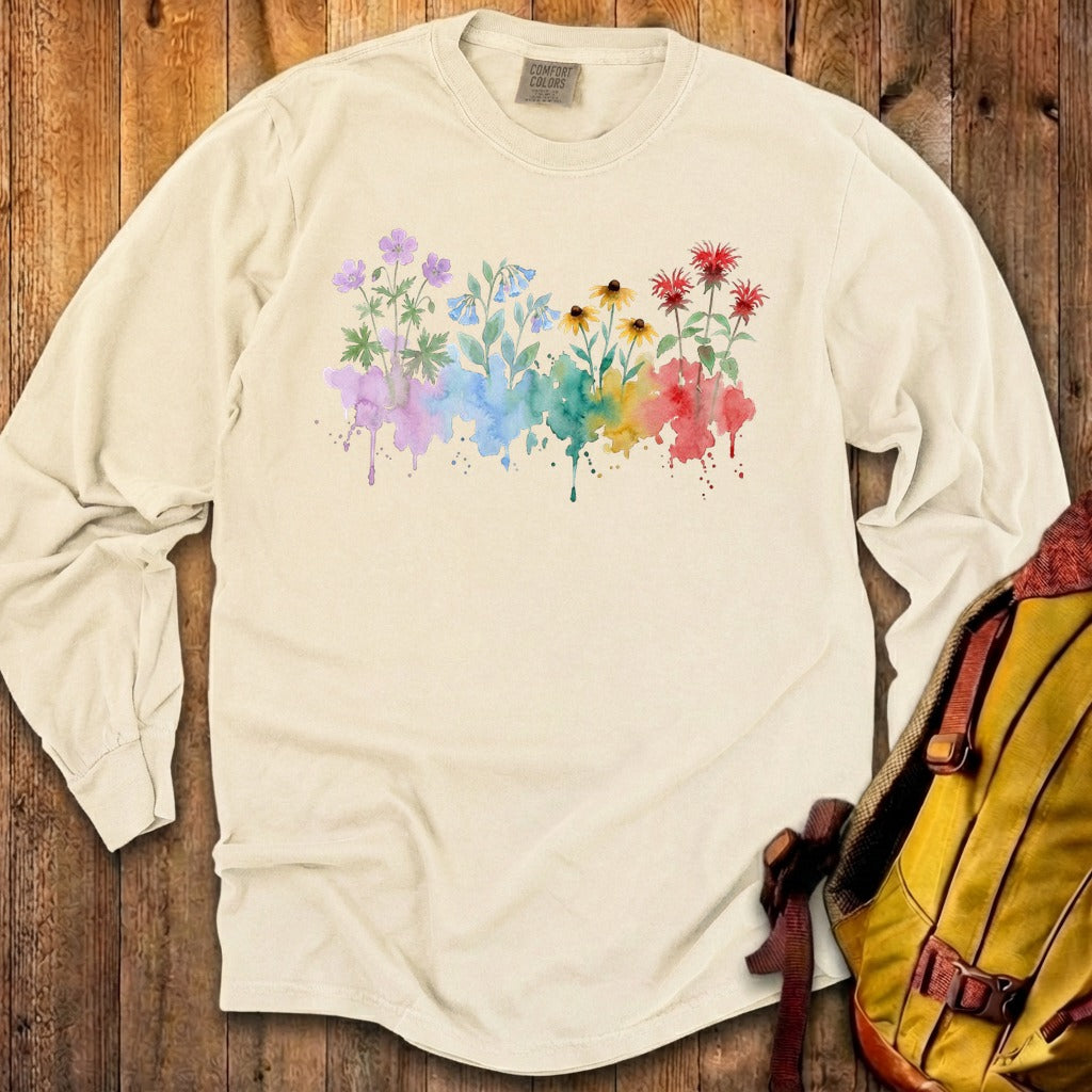 Watercolor Shenandoah Wildflowers Premium Long Sleeve