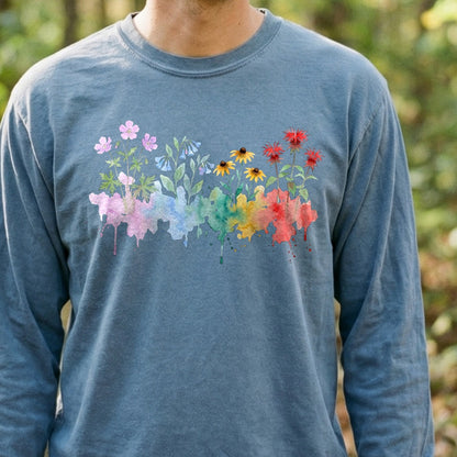 Watercolor Shenandoah Wildflowers Premium Long Sleeve