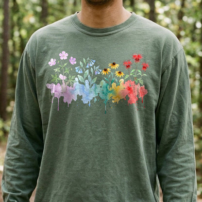 Watercolor Shenandoah Wildflowers Premium Long Sleeve