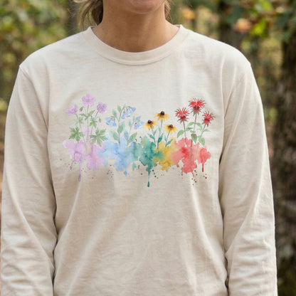 Watercolor Shenandoah Wildflowers Premium Long Sleeve