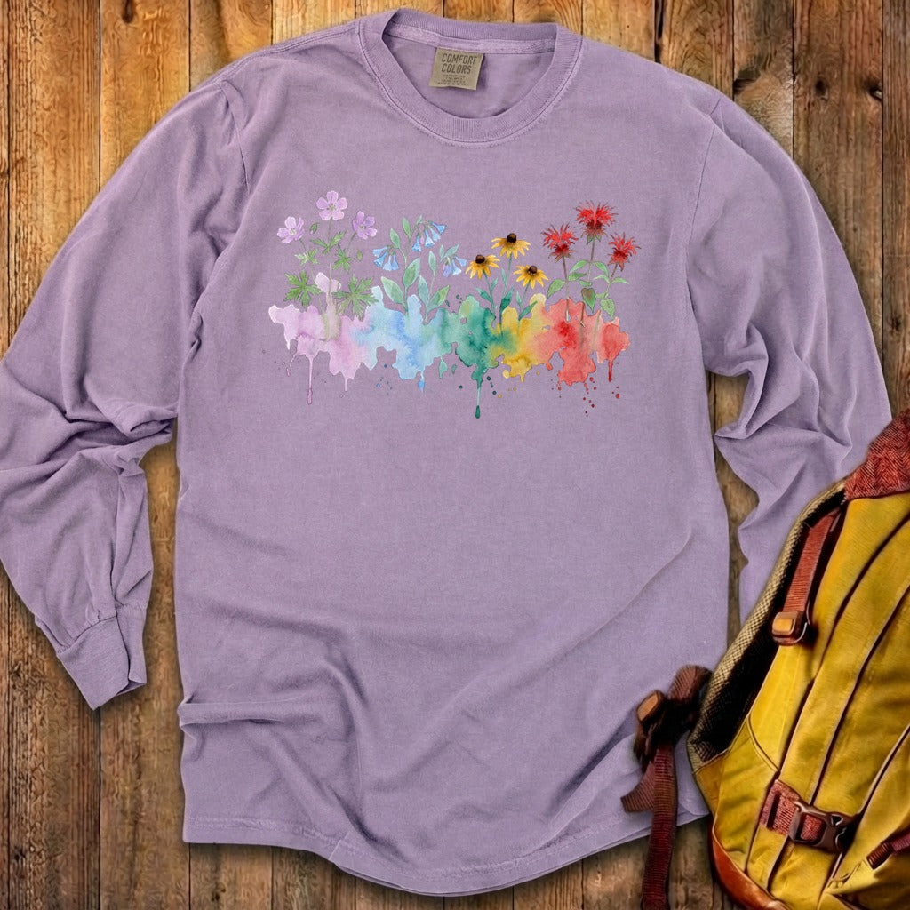 Watercolor Shenandoah Wildflowers Premium Long Sleeve