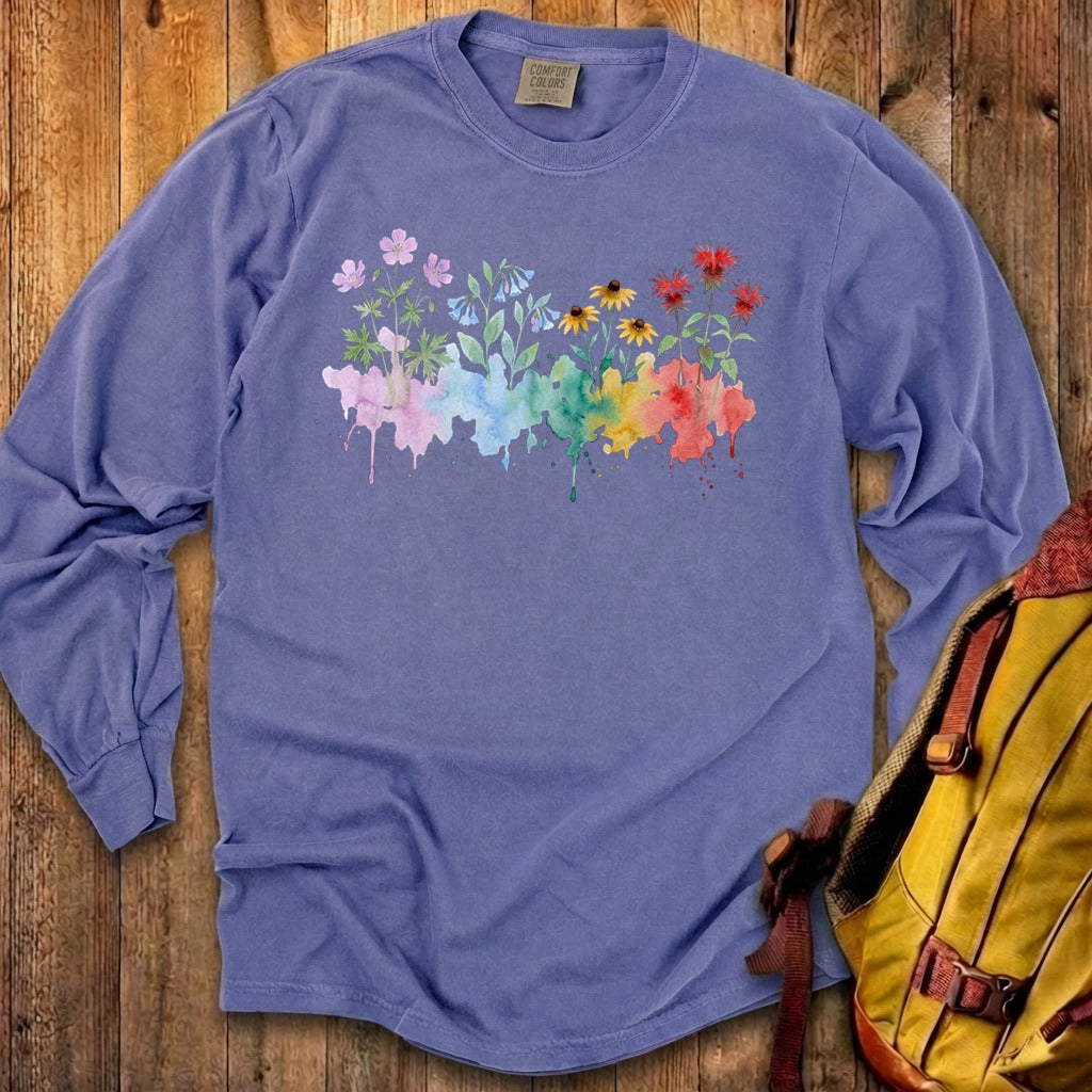 Watercolor Shenandoah Wildflowers Premium Long Sleeve