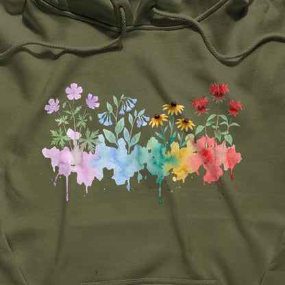 Watercolor Shenandoah Wildflowers Hoodie