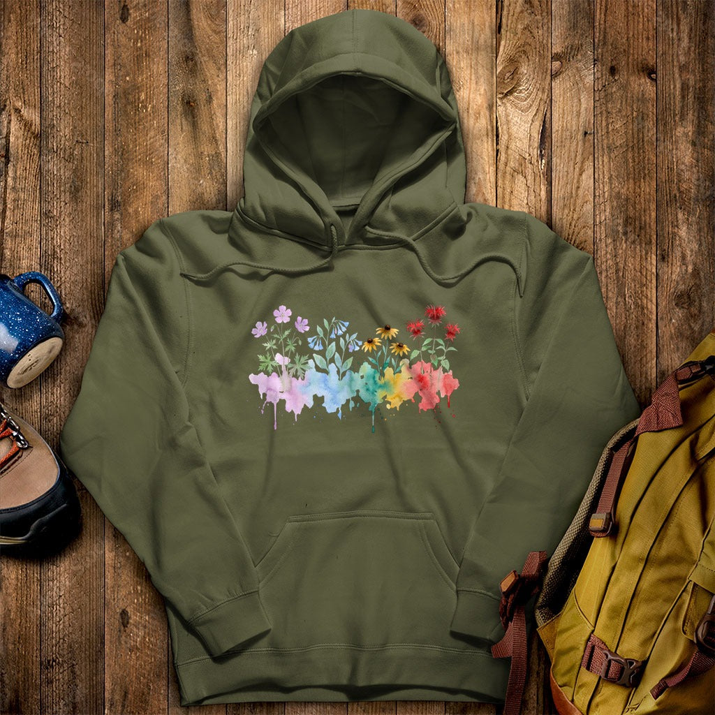 Watercolor Shenandoah Wildflowers Hoodie