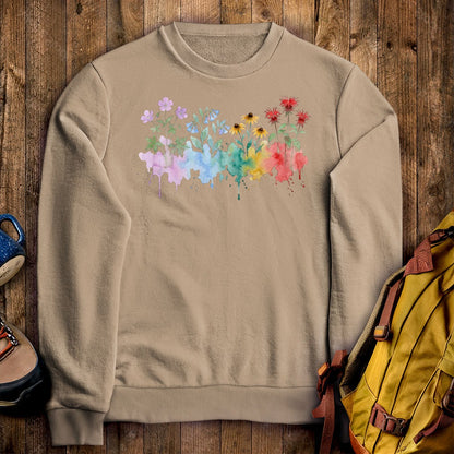Watercolor Shenandoah Wildflowers Crewneck Sweatshirt