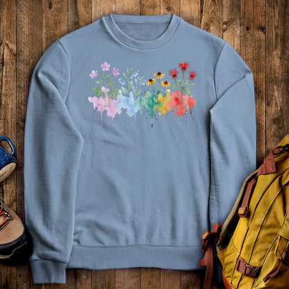 Watercolor Shenandoah Wildflowers Crewneck Sweatshirt