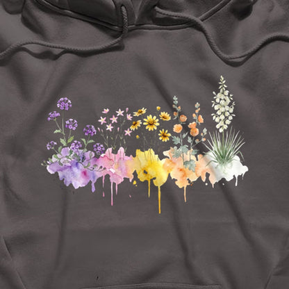 Watercolor White Sands Wildflowers Hoodie