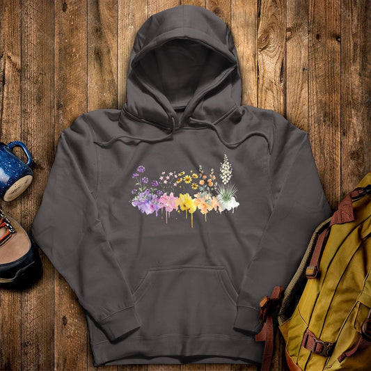 Watercolor White Sands Wildflowers Hoodie