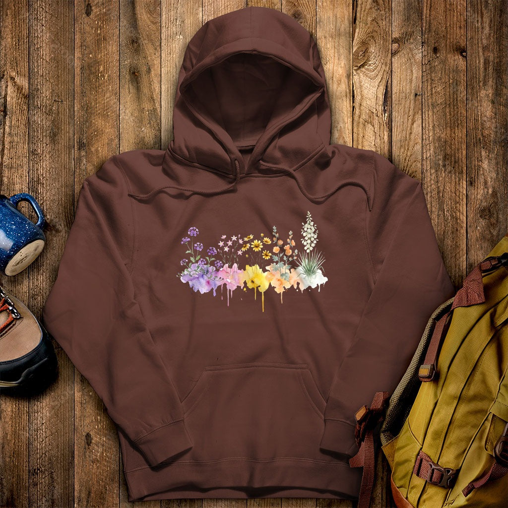 Watercolor White Sands Wildflowers Hoodie