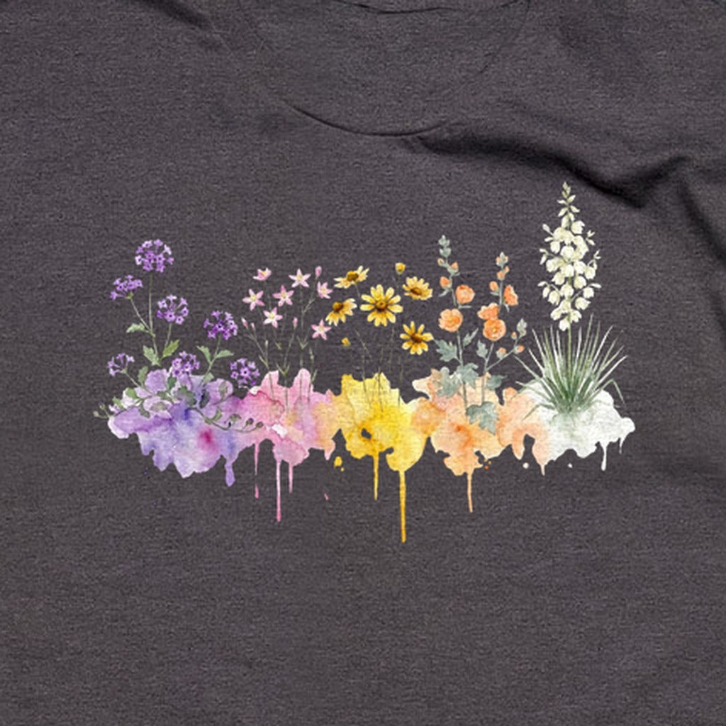 Watercolor White Sands Wildflowers T-Shirt