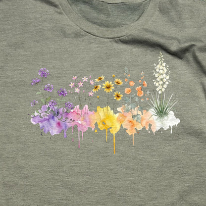 Watercolor White Sands Wildflowers T-Shirt