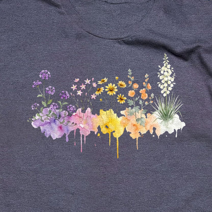 Watercolor White Sands Wildflowers T-Shirt