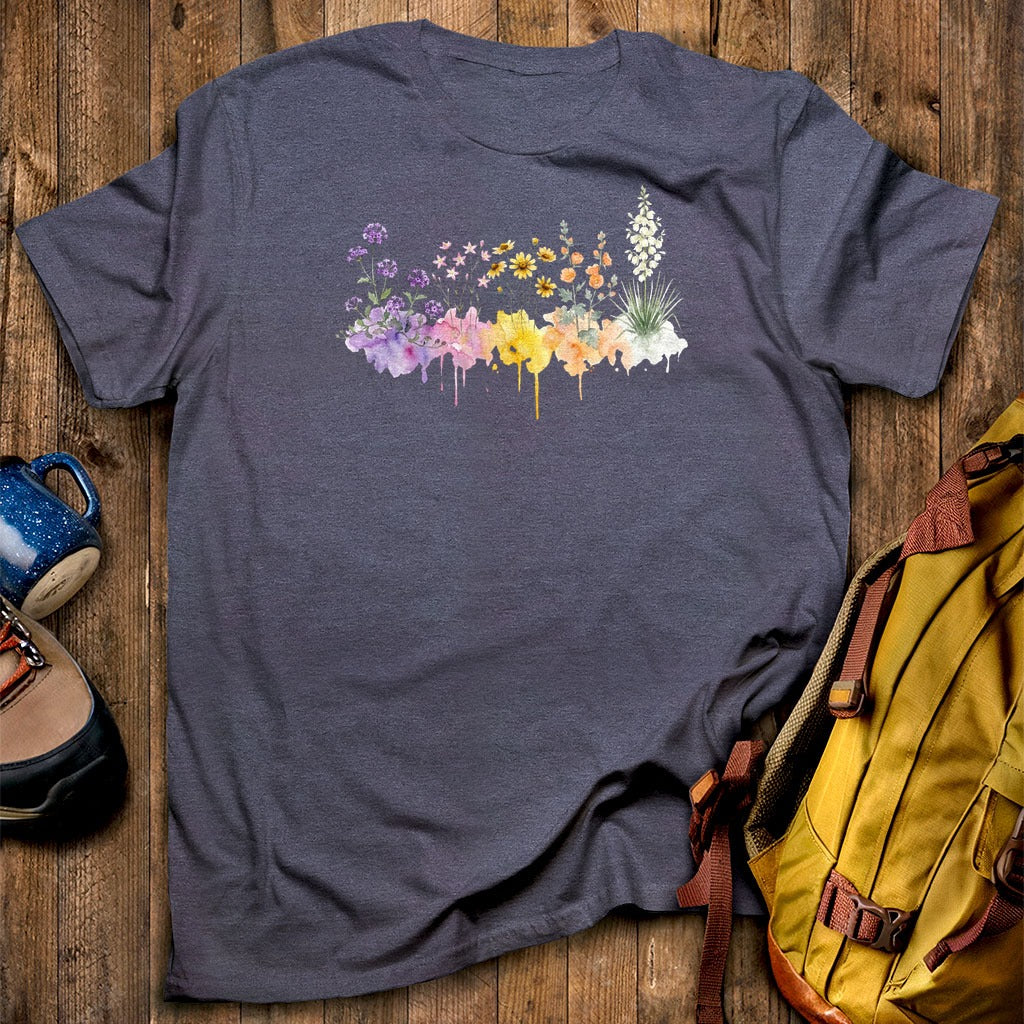Watercolor White Sands Wildflowers T-Shirt