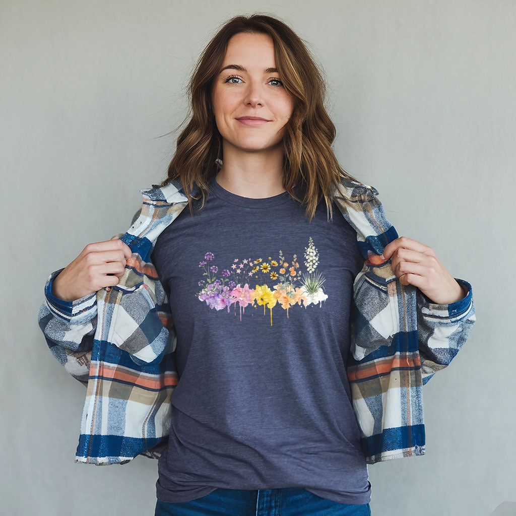 Watercolor White Sands Wildflowers T-Shirt