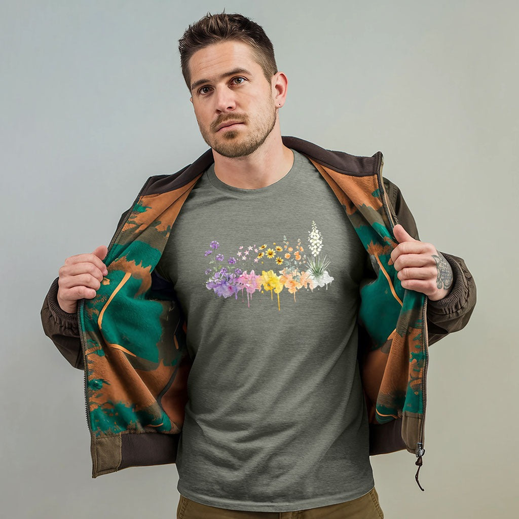 Watercolor White Sands Wildflowers T-Shirt